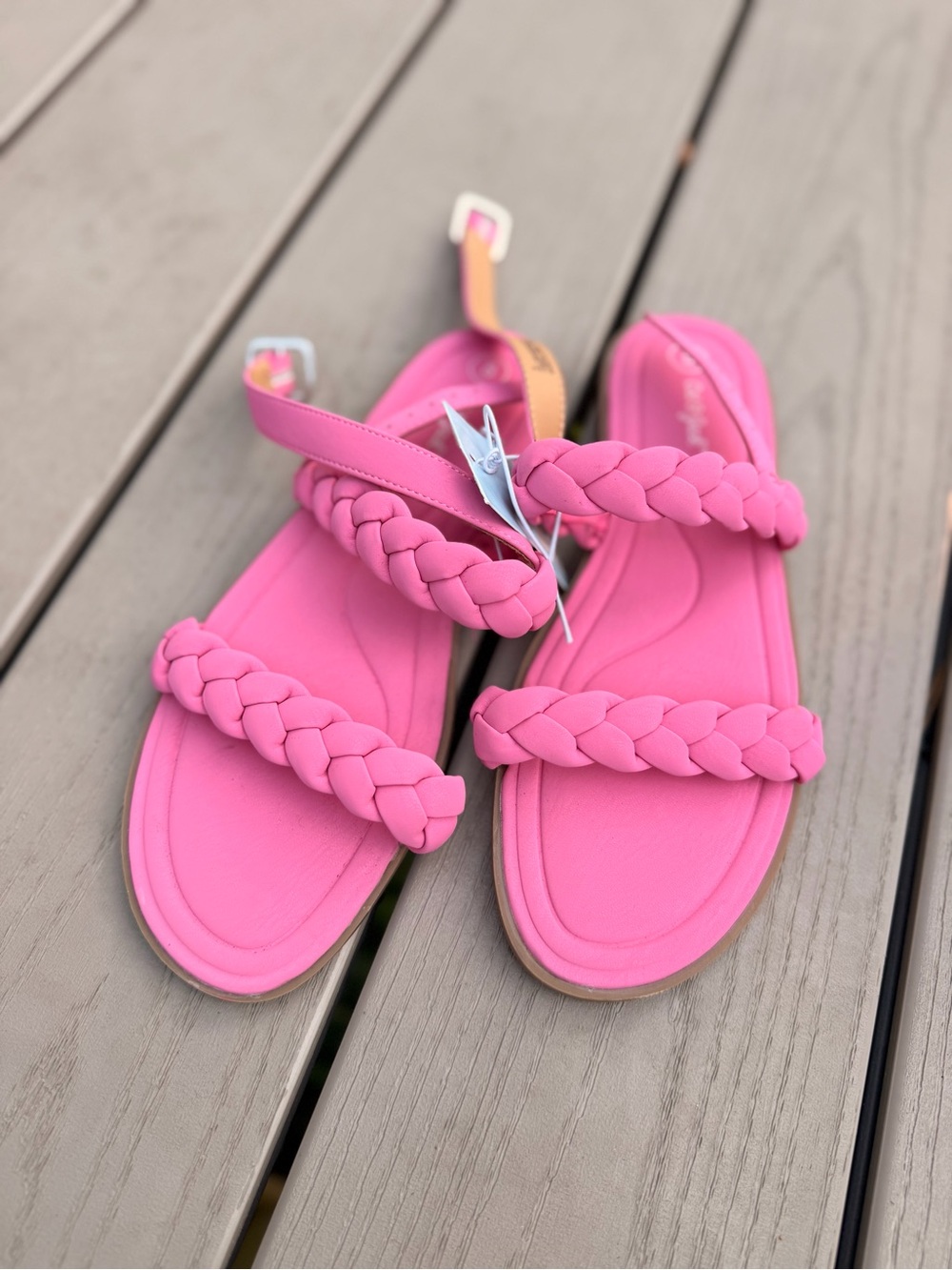 Cat & Jack Braided Strap Pink Women’s Sandals